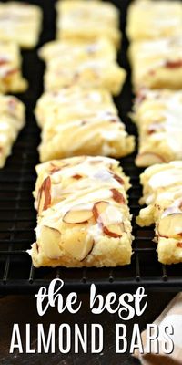 This Almond Bars recipe is a sweet treat that has a shortbread-like texture and a delicious almond glaze on top! You'll want to make extra and freeze them for later!