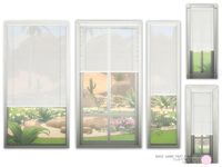 Custom Blinds Medium. Contemporary and Traditional Cordless Two Tone Blinds, shown with White backside. Made of Metal with Plastic hardware in 4 colors. 15 Sims 4 Blinds by DOT of The Sims...