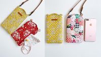 How to sew Slim Phone Crossbody Bag | Smart Phone Case | Invisible Zipper Pocket | Hidden Cottage Fabric | Riley Blake Designs | Minki Kim