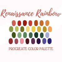 Procreate Color Palette - Renaissance Rainbow by dotSwatches on Etsy