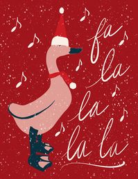 Spread a little holiday cheer with our “Fa La La La La” greeting card, featuring one of the playful ducks from the beloved Duck the Halls kitchen towel collection. This card captures the same lighthearted spirit with humor and charm, perfect for the whole winter season. Whether given on its own or paired with a coordinating towel for a thoughtful gift, this whimsical card is sure to bring a smile to anyone’s face. Add a touch of joy to your greetings, no matter the occasion this holiday season!