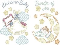 Baby Greeting Cards 1 Digital Embroidery Machine Designs by JuJu