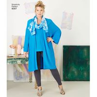 Simplicity Pattern 8097 Plus Size Tunic, Top, Kimono and Knit Leggings