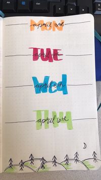 Daily headers ideas... bullet journal.