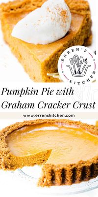 Looking for an easy, delicious Thanksgiving dessert? This crowd-pleasing Pumpkin Pie with Graham Cracker Crust is super simple to make.