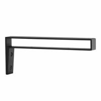 Home Decorators Collection 10 in. Matte Black Strap Bracket for Wood Shelving 14190 - The Home Depot