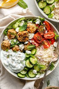 Greek Chicken Meatballs - All the Healthy Things