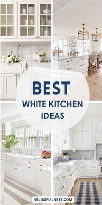 Looking for kitchen inspo? Explore these stunning white kitchen ideas that add elegance and light to your home. Whether you love sleek and modern or cozy and traditional, we've got you covered! #kitchendesign #whitekitchenideas #ABlissfulNest