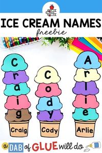 The Name Building Activity Ice Cream Scoops Freebie is the perfect option for helping kids learn to spell their own names! Grab our free printable option here!