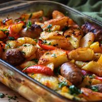 Italian Sausage, Potatoes, Peppers and Onions