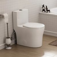 KE KING KE KING Small Toilet Compact Powerful & Quiet Dual-Flush Round One-Piece Toilet (Seat Included) - Wayfair Canada