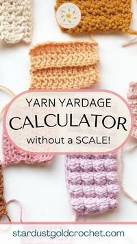 2 easy crochet yarn yardage calculators that make estimating your crochet projects yardage without using a scale.