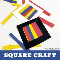 Easy Square Craft For Preschoolers