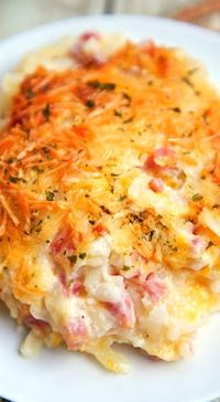 Ham and Cheese Hash Brown Casserole