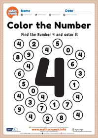 Number 4 worksheet 8 Search into our collection for more related image. Remember to share your favorite finds with your friends! Simply click on the image to save it, or right-click and choose Save As