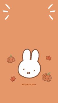 happy autumn! #fall #autumn #miffy #pumpkin #lockscreen