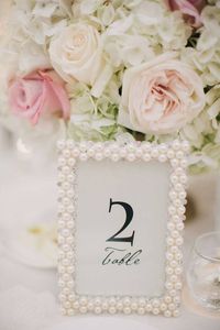 pearl frames for table numbers