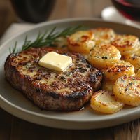 This Tremendous Ribeye Steak with Cheesy Scalloped Potatoes is the perfect indulgent dinner. With juicy, perfectly cooked ribeye steaks and creamy, cheesy scalloped potatoes, it's a hearty and satisfying meal that will wow your taste buds. A classic comfort food combo that’s both decadent and delicious!