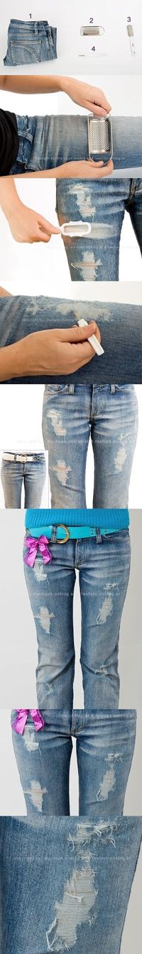 how to distress your jeans