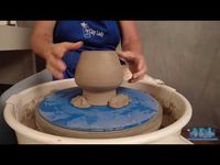 Trimming on the potter's wheel with The Clay Lady, One step at a time - YouTube