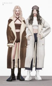 Charonlee: 【The Mannei Jordan Long Shearling Coat】