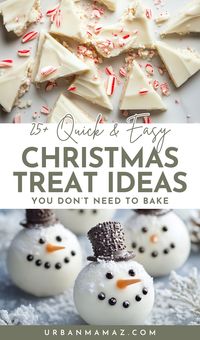 Looking for no bake Christmas treats to make ahead? Check out this list of 25+ quick and easy Christmas treat ideas you don't need to bake!