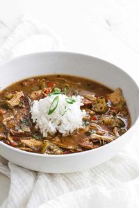 You'll love this delicious authentic Gumbo recipe jam-packed with chicken, andouille sausage, and okra in homemade chicken stock.