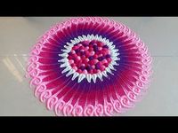 Colourful and ATTRACTIVE Rangoli Designs with colours for Festivals/Competitions | Kolam | Muggulu! - YouTube