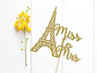 Eiffel Tower Glitter Cake Topper, Miss to Mrs, Paris Theme, Parisian Party by FlyingOwlStudio on Etsy, This intricately designed Eiffel Tower Cake Topper is perfect for your Paris themed Engagement, Bridal, or Wedding Shower party! It's a classy and easy way to take your cake to a whole new level of gorgeous! Available in 5 different metallic glitter colours - Gold, Silver, Rose Gold, Copper, or Black - it's your choice!