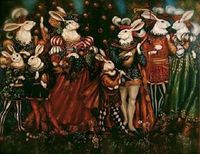 rabbit in elevator | ... Francisco 7X10-1990 © Pamela Silin-Palmer Rabbits of the Renaissance