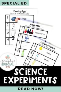 Science Experiments in Special Education - Simply Special Ed