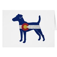 Smooth Fox Terrier Dog Breed Colorado Flag Card | Zazzle.com