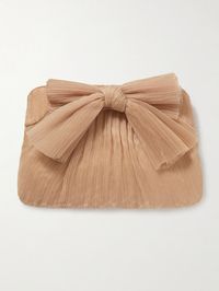 Loeffler Randall's 'Rayne' clutch is a glamorous option for occasions when you just need the essentials. It's made from plissé-organza and topped with an artful bow. Secure your phone, cards and compact inside, attaching the chain strap to go hands-free.