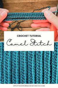 The camel crochet stitch is a knit-look stitch that is great for that traditional ribbed look. Use this easy stitch for dishcloths, hats, scarves or blankets.