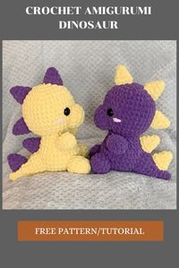 Amigurumi Dinosaur Free Crochet Pattern/Tutorial