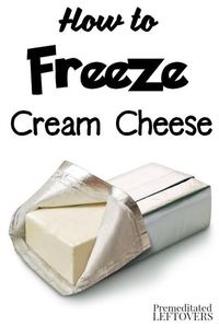 How to Freeze Cream Cheese- Try these tips on freezing cream cheese and thawing cream cheese. You can extend the life of cream cheese up to 6 months by freezing it! So stock up on cream cheese when it is on sale and freeze to use later. Always have cream cheese on hand for your favorite recipe.