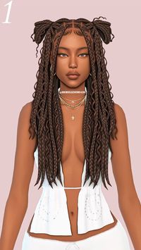 #sims #sims4cc #sims4customcontent #sims4ccfinds #sims4maxismatch #ts4cc #thesims4 #gaming #hair #braids