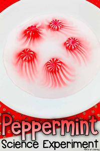 This Peppermint Science Experiment is an easy and fun way to teach young children about how sugar dissolves when mixed with warm water.