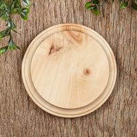 Unfinished Wood Circle Plaque