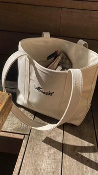 Medium ll bean boat and tote bag with long handles. Personalized monogrammed