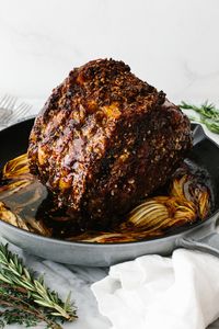 This is the best prime rib recipe with a garlic herb crust! The perfect holiday standing rib roast!