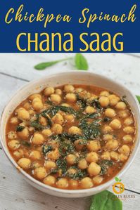 chana saag chickpea spinach