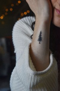 Pine tree tattoo inspo