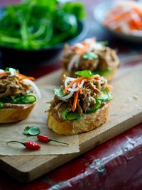 Shredded Pork Banh Mi Bites- A Take on Tapas