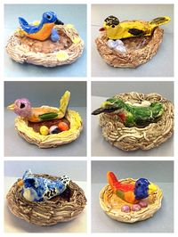 Clay Projects For Elementary Kids | The kids really loved making both the birds and the nests. We ...