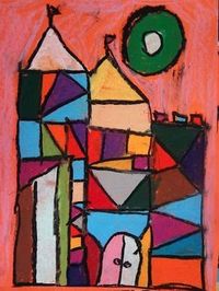 paul klee kid art project, paul klee cubism castles