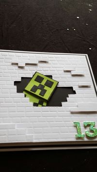 Minecraft birthday card