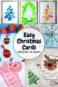 Easy and fun Christmas cards for kids to make for Grandma, Mom, Dad, Aunts, Friends, Neighbours, Anyone! These homemade Christmas cards are perfect to make with your preschoolers and kids this holiday season.