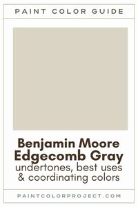 Benjamin Moore Edgecomb Gray: complete color review - The Paint Color Project