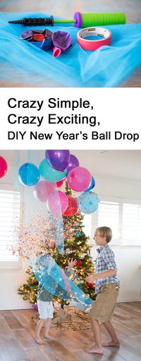 Family New Year's Eve Idea: DIY Balloon Drop - Modern Parents Messy Kids